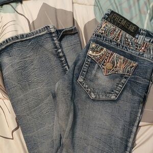 Rue21 Blue Boot Cut Jeans with Embellished Pocket